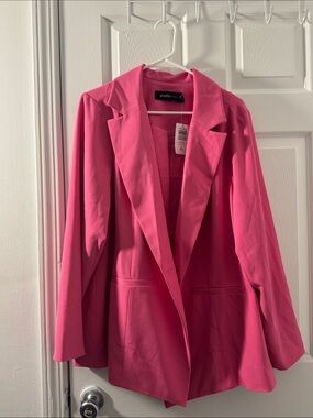 Studio by Torrid Bright Pink Women's Tailored Blazer